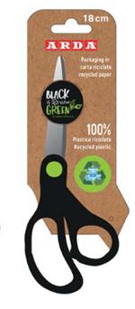 Forbici Black Is The New Green in Plastica Riciclata Cm. 18