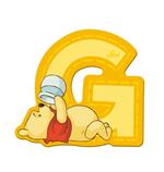 Lettera adesiva G Winnie the Pooh