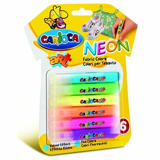 Colori per tessuto Fabric Paints 6 x 10,5 ml. Neon