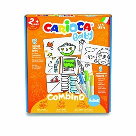 Carioca Baby Combino. Robots e 8 Felt Tip Pens