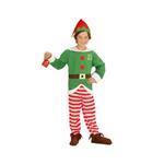 Costume Elfo Bambino Piccolo Aiutante di Babbo Natale Medium 5-7 anni 128cm