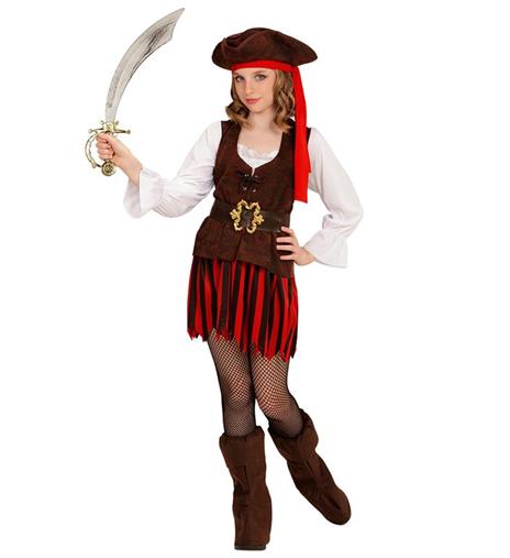 Vestito Piratessa Dei Caraibi 11-13 Anni 158H
