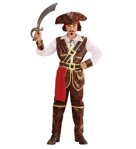 Vestito Capitano Pirata Dei Caraibi 11-13 Anni 158H