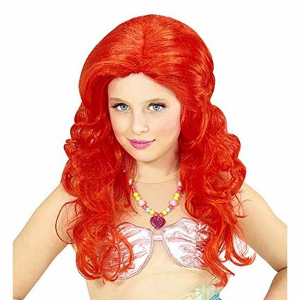 Costume Parrucca sirena rossa in sacchetto
