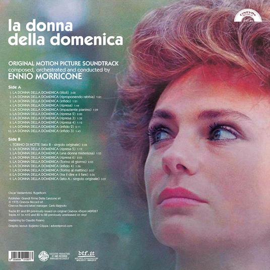 La donna della domenica (Limited Edition -  140 gr. Clear Blue Vinyl) - Vinile LP di Ennio Morricone - 3