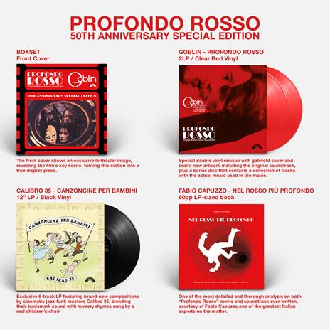 Profondo Rosso (Colonna Sonora) (50th Anniversary Boxset) - Vinile LP di Goblin