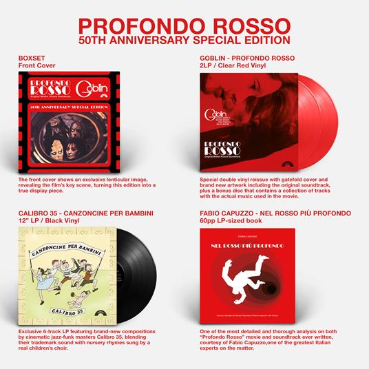 Profondo Rosso (Colonna Sonora) (50th Anniversary Boxset) - Vinile LP di Goblin