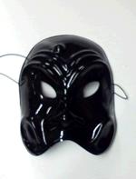 Maschera Arlecchino Classico Nero In Plastica