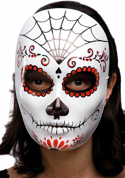 Maschera Viso Medio In Plastica Con Decorazioni