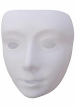 Maschera Viso Medio Bianco Da Pitturare In Plastica