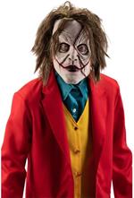 Maschera Clown Pazzo In Lattice C/Capelli C/Cavallotto