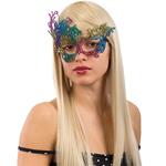 Maschera Multicolor In Tessuto Macrame' Su Cartoncino