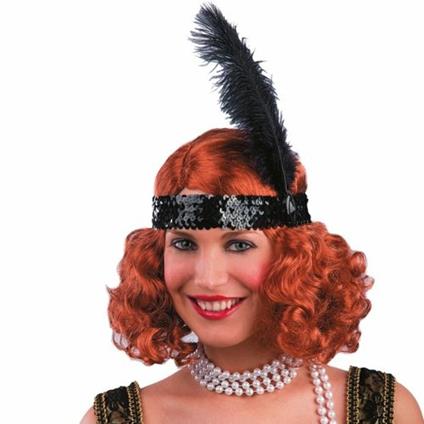 Fascia Charleston Nera In Paillettes