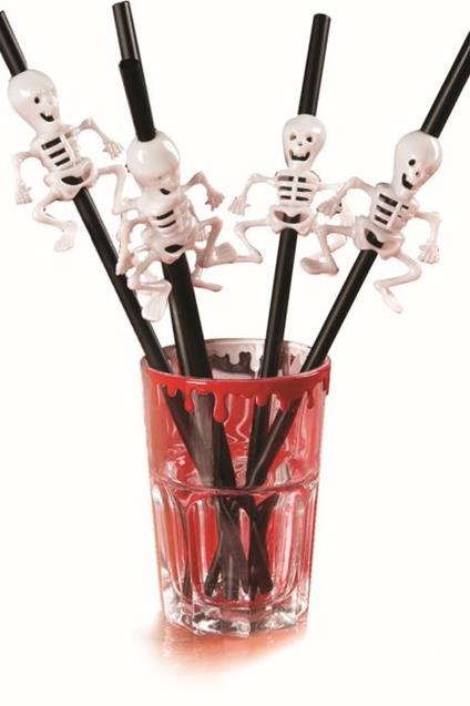 5 Cannucce Halloween In Carta In Busta C/Cav.