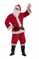 Costume Babbo Natale Lusso In Peluche T.U. L-Xl