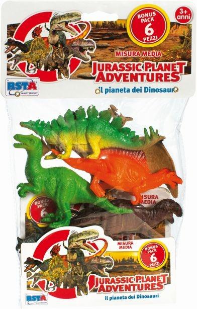 BUSTA DINOSAURI MEDI 6 PEZZI  - 2