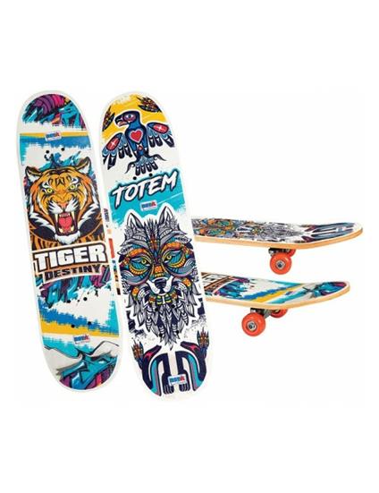SKATEBOARD LEGNO 78X20 CM DISEGNO TIGER