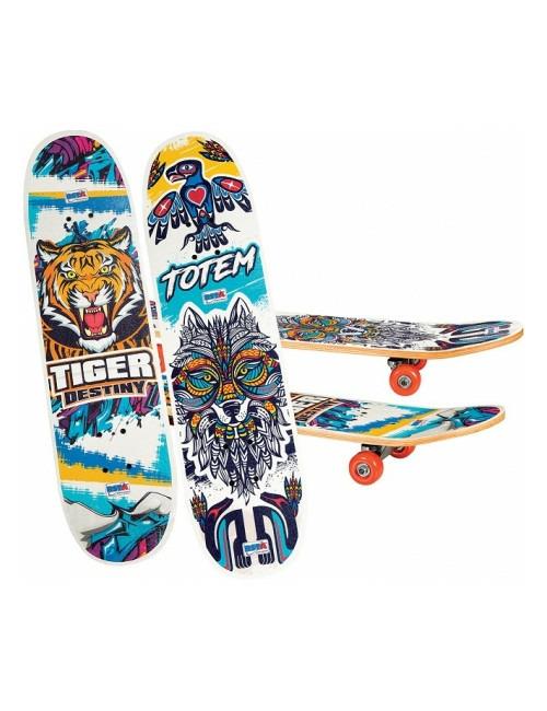 SKATEBOARD LEGNO 78X20 CM DISEGNO TIGER