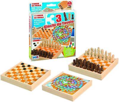 Scacchi Dama Gioco dell'Oca in legno 10889