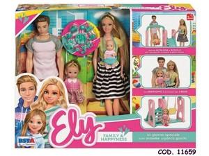 Ely Family Al Parco Giochi 3 Figure Scivolo E Altalena (11659)