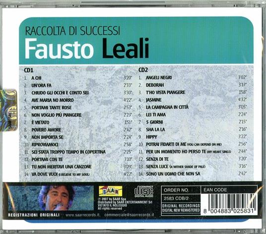 Raccolta di successi - CD Audio di Fausto Leali - 2