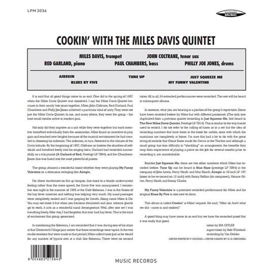 Cookin' (Limited Edition - 180 gr.) - Vinile LP di Miles Davis - 3