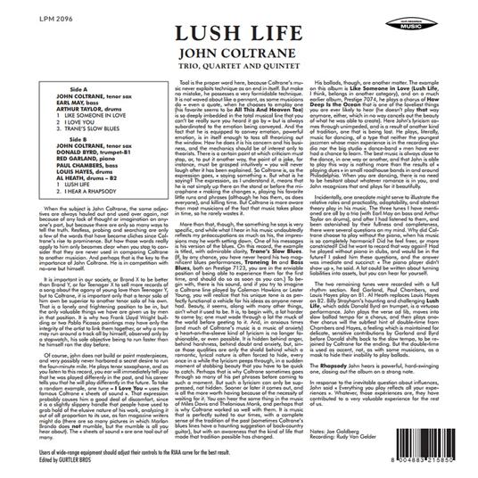 Lush Life (Limited Edition - 180 gr.) - Vinile LP di John Coltrane - 3