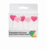 Busta 5 Candeline Pick Cuore