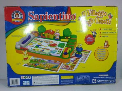 Clementoni. Sapientino. Il Villaggio Degli Orsetti. 3 Personaggi Inclusi. 12 Schede Colorate. 37 Giochi. Ricco di Effetti Sonori
