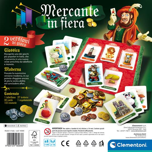 Mercante In Fiera - Clementoni - I giochi di Sapientino - Carte da gioco -  Giocattoli