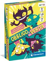 Clementoni - Obbligo o Verità, Mazzo di 40 Carte Illustrate, Party Game per Bambini 8+ Anni, 2-8 Giocatori, Idea Regalo