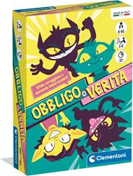 Clementoni - Obbligo o Verità, Mazzo di 40 Carte Illustrate, Party Game per Bambini 8+ Anni, 2-8 Giocatori, Idea Regalo