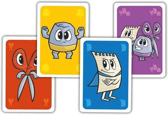 Clementoni - Sasso Carta Forbici, Mazzo di 40 Carte Illustrate, Gioco di Strategia per Bambini 5+ Anni, 2-4 Giocatori - 5