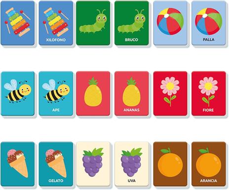 Clementoni Sapientino Baby Montessori - Carte Primo Memo, Gioco di Memoria Educativo Bambini 1-3 Anni, Carte Tattili - 4