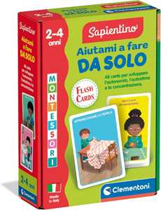 Giocattolo Clementoni Sapientino Montessori - Aiutami a Fare da Solo, Gioco Educativo con 48 Flashcards per Bambini 2-4 Anni Clementoni