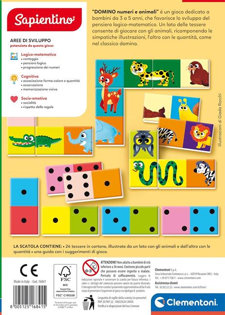 Domino Numeri e Animali (16841) - 3