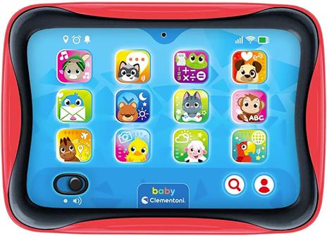 Clementoni Baby Baby Tablet, Gioco Interattivo con Luci e Suoni, Bambini 12-36 Mesi, Insegna Numeri, Lettere, Animali