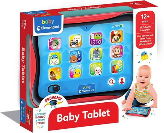 Clementoni Baby Baby Tablet, Gioco Interattivo con Luci e Suoni, Bambini 12-36 Mesi, Insegna Numeri, Lettere, Animali - 2
