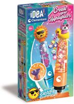 Clementoni Idea - Create Your Highlighters: Crazy Summer, Laboratorio degli Evidenziatori Personalizzati, Kit Creativo
