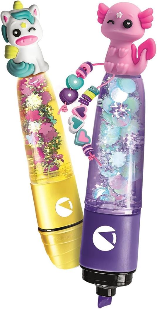 Clementoni Idea - Create Your Highlighters: Trendy Animals, Laboratorio degli Evidenziatori Personalizzati, Kit Creativo - 2