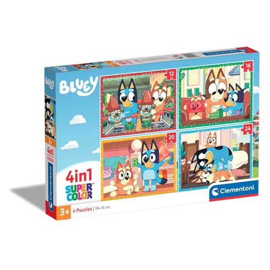 Puzzle Bluey - 1x12 + 1x16 + 1x20 + 1x24 pezzi