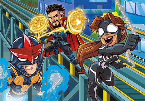 Clementoni Play For Future Marvel Super Hero 3x48 pezzi materiali 100% riciclati Made in Italy, puzzle bambini 4 anni+, 25257 - 2