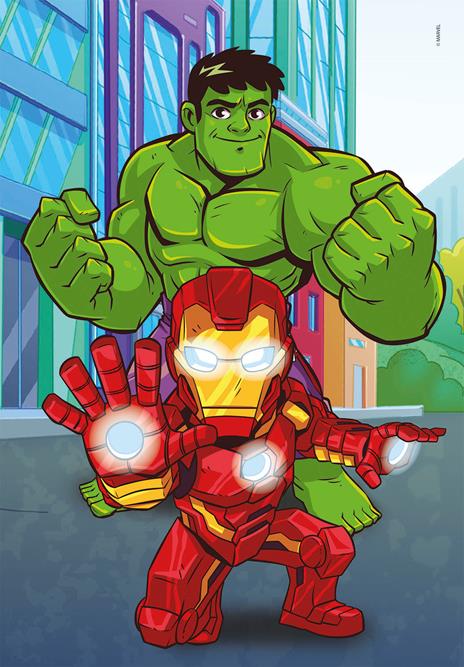 Clementoni Play For Future Marvel Super Hero 3x48 pezzi materiali 100% riciclati Made in Italy, puzzle bambini 4 anni+, 25257 - 4