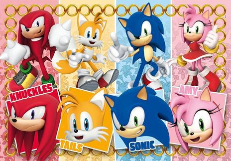Clementoni - Puzzle per Bambini 60 Pezzi Supercolor, per Bambini 4+ Anni, Illustrazione del Cartone Sonic, Idea Regalo - 2