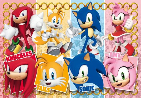 Clementoni - Puzzle per Bambini 60 Pezzi Supercolor, per Bambini 4+ Anni, Illustrazione del Cartone Sonic, Idea Regalo - 2