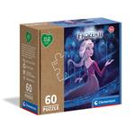 Clementoni Play For Future Disney Frozen 2 60 pezzi materiali 100% riciclati Made in Italy, puzzle bambini 5 anni+, 27001