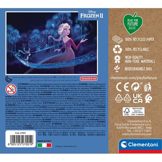 Clementoni Play For Future Disney Frozen 2 60 pezzi materiali 100% riciclati Made in Italy, puzzle bambini 5 anni+, 27001 - 3