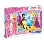 Disney Princess 104 pezzi Supercolor Puzzle
