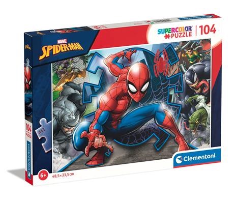 Marvel Spider-Man 104 pezzi Supercolor Puzzle