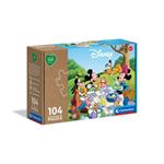 Clementoni Play For Future Disney Mickey Classic 104 pezzi materiali 100% riciclati Made in Italy, puzzle bambini 6 anni+, 27153